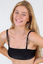 Carica l'immagine nel visualizzatore di Gallery, Gallery: Rio De Sol Haut Top Shimmer-Black Bandeau-Reto
