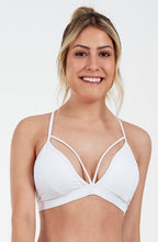 Laden Sie das Bild in den Galerie-Viewer, Model Front: Alto Giro Fitness Haut Top Up Co2 Rolete Frente E Costas Branco
