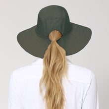 Carica l'immagine nel visualizzatore di Gallery, Model Back: Uv Line Chapeau Souple/Capeline Hat San Diego Fem Black Green Upf50+
