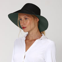 Carica l'immagine nel visualizzatore di Gallery, Image 02: Uv Line Chapeau Souple/Capeline Hat San Diego Fem Black Green Upf50+
