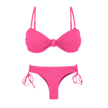 Laden Sie das Bild in den Galerie-Viewer, Product Front: Rio De Sol Ensemble Set Mtx-Ultrapink Bandeau-Joy Angel
