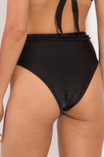 Laden Sie das Bild in den Galerie-Viewer, Image 07: Rio De Sol Bas Bottom Shimmer-Black Belted-High-Waist
