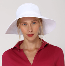 Charger l'image dans la galerie, Model Front: Uv Line Chapeau Souple/Capeline Hat Lyon Nac L Fem White Upf50+

