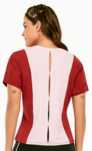 Charger l'image dans la galerie, Model Back: Alto Giro Fitness Haut T-Shirt Skin Fit Energy Flows Rosa
