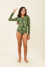 Laden Sie das Bild in den Galerie-Viewer, Image 04: Uv Line Une Pièce Fille Girl Macae Folhagem Verde Upf50+
