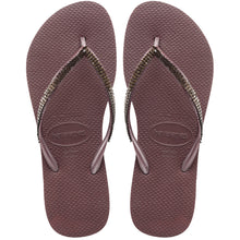 Charger l'image dans la galerie, Product Front: Havaianas Tongs Slim Metal Mesh Grape Wine
