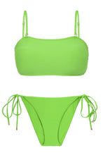 Laden Sie das Bild in den Galerie-Viewer, Product Front: Rio De Sol Ensemble Set Lemon Bandeau-Reto Ibiza-Comfy
