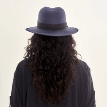 Carica l'immagine nel visualizzatore di Gallery, Model Back: Uv Line Chapeau Panama Hat Shanghai Imp Uni Navy Blue Upf50+
