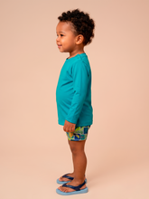 Laden Sie das Bild in den Galerie-Viewer, Image 03: Uv Line T-Shirt Longsleeve Baby Green Sea Upf50+
