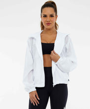 Charger l&#39;image dans la galerie, Image 02: Alto Giro Fitness Haut Jaqueta Tecnospan Recortes Branco
