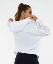Charger l&#39;image dans la galerie, Model Back: Alto Giro Fitness Haut Jaqueta Tecnospan Recortes Branco
