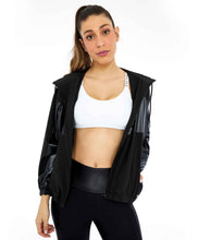 Charger l&#39;image dans la galerie, Image 06: Alto Giro Fitness Haut Jaqueta Tecnospan Recortes Preto
