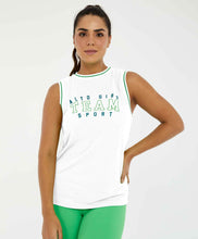 Charger l&#39;image dans la galerie, Model Front: Alto Giro Fitness Haut Regata Nylon Dry Alongada Branco
