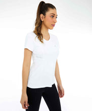 Charger l&#39;image dans la galerie, Image 02: Alto Giro Fitness Haut T-Shirt Skin Fit Recortes Com Refletivos Branco Optico
