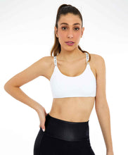 Charger l&#39;image dans la galerie, Model Front: Alto Giro Fitness Haut Top Bodytex Alcas Personalizadas Branco
