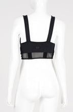 Laden Sie das Bild in den Galerie-Viewer, Model Back: Alto Giro Fitness Haut Top Light Transparencia Preto
