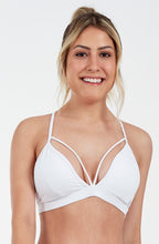 Carica l&#39;immagine nel visualizzatore di Gallery, Model Front: Alto Giro Fitness Haut Top Up Co2 Rolete Frente E Costas Branco
