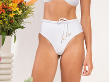 Charger l&#39;image dans la galerie, Bottom Shimmer-White Belted-High-Waist
