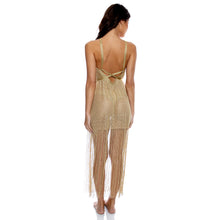 Carica l&#39;immagine nel visualizzatore di Gallery, Cross Halter Long Fringe Dress Gold Rush
