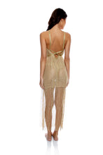 Carica l&#39;immagine nel visualizzatore di Gallery, Cross Halter Long Fringe Dress Gold Rush
