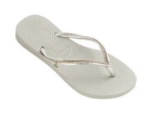 Carica l&#39;immagine nel visualizzatore di Gallery, Model Front: Havaianas Tongs Slim Crystal Mesh Sw White
