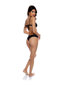 Model Back: Luli Fama Haut Top Wide Strap Black