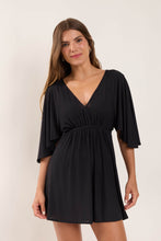 Carica l&#39;immagine nel visualizzatore di Gallery, Model Front: Rio De Sol Vêtement De Plage Black Mini Dress
