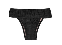 Laden Sie das Bild in den Galerie-Viewer, Product Front: Rio De Sol Bas Bottom Cloque Preto Tri Cos
