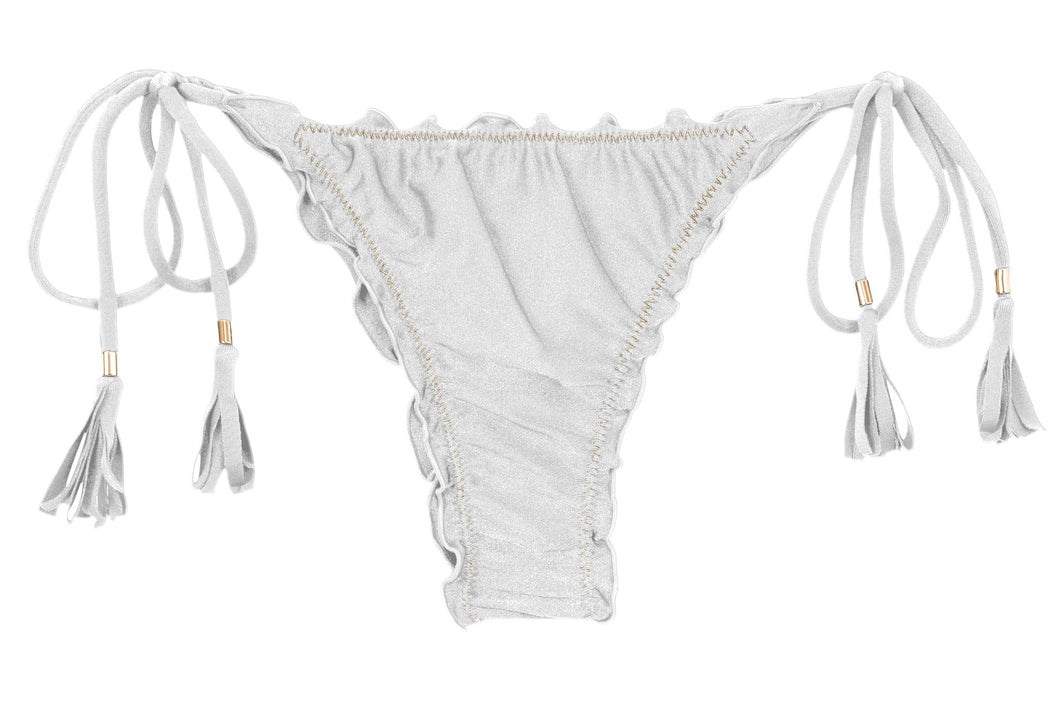 Product Front: Rio De Sol Bas Bottom Shimmer-White Frufru-Fio