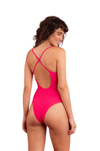 Carica l&#39;immagine nel visualizzatore di Gallery, Model Back: Rio De Sol Une Pièce Dots-Virtual-Pink Julia
