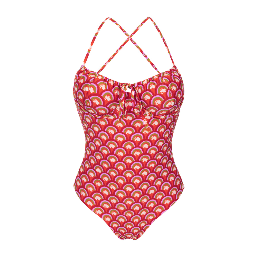 Product Front: Rio De Sol Une Pièce Floral-Scales Julia