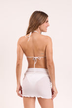 Carica l&#39;immagine nel visualizzatore di Gallery, Model Back: Rio De Sol Jupe De Page Memphis-White Mini Skirt Ruched
