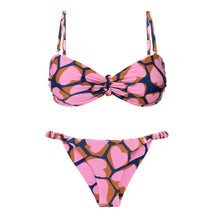 Carica l&#39;immagine nel visualizzatore di Gallery, Product Front: Rio De Sol Ensemble Set Amore-Pink Bandeau-Crispy Cheeky-Crispy

