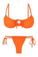 Laden Sie das Bild in den Galerie-Viewer, Product Front: Rio De Sol Ensemble Set Dots-Orange Balconet-Tie Pipa
