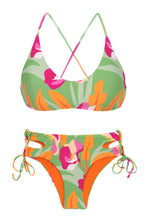 Carica l&#39;immagine nel visualizzatore di Gallery, Product Front: Rio De Sol Ensemble Set Green-Bloom Bralette Madrid
