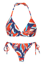 Laden Sie das Bild in den Galerie-Viewer, Product Front: Rio De Sol Ensemble Set Leaves Tri-Cos Cheeky-Micro
