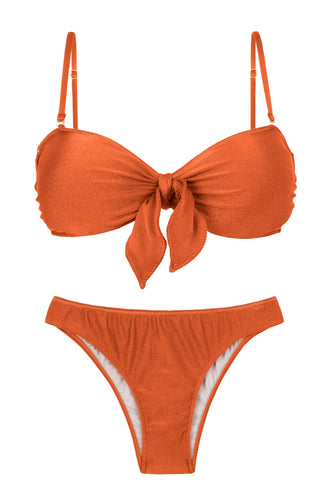 Product Front: Rio De Sol Ensemble Set Paprica Bandeau-No Essential