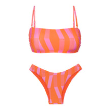 Laden Sie das Bild in den Galerie-Viewer, Product Front: Rio De Sol Ensemble Set Sunrise Bandeau-Reto High-Leg
