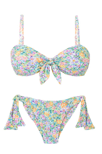 Product Front: Rio De Sol Ensemble Set Tiny-Garden Bandeau-Knot Italy