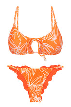 Laden Sie das Bild in den Galerie-Viewer, Product Front: Rio De Sol Ensemble Set Trail-Orange Tank-Tie Ipanema
