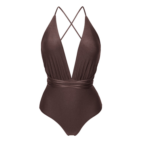 Product Front: Rio De Sol Une Pièce Shimmer-Coffee New Vegas