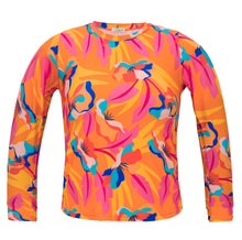 Charger l&#39;image dans la galerie, Product Front: Rio De Sol Haut Top Orange-Bloom Rash-Guard
