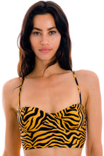 Laden Sie das Bild in den Galerie-Viewer, Gallery: Rio De Sol Haut Top Wild-Orange Balconet-Anna
