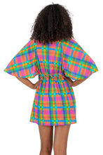 Carica l&#39;immagine nel visualizzatore di Gallery, Model Back: Rio De Sol Vêtement De Plage Tulip-Garden Mini Dress
