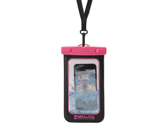 Model Front: Seawag Sac De Plage Seawag Black & Pink Waterproof Case 5.7