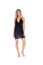 Carica l&#39;immagine nel visualizzatore di Gallery, T-Back Mini Dress Black
