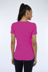 Pinkfarbenes Choque-inspiriertes Skin-Fit-T-Shirt
