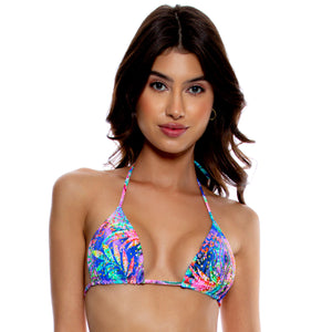 Top Crystallized Wavy Ruched Multicolor