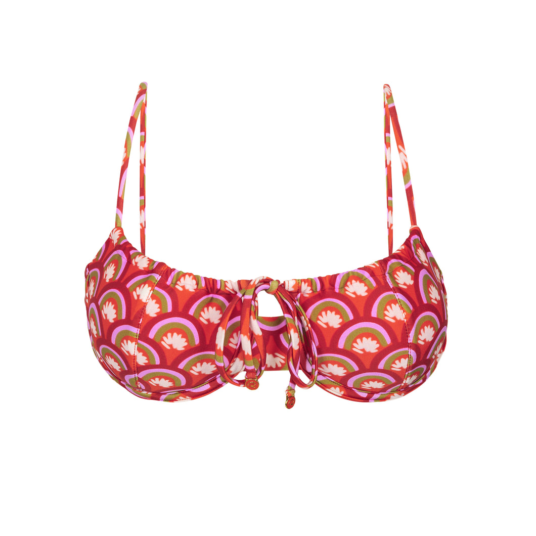 Top Floral-Scales Balconet-Tie