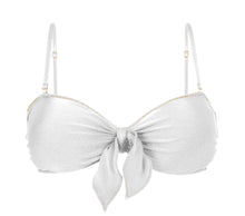 Laden Sie das Bild in den Galerie-Viewer, Top schimmernd-weißer Bandeau-Knoten

